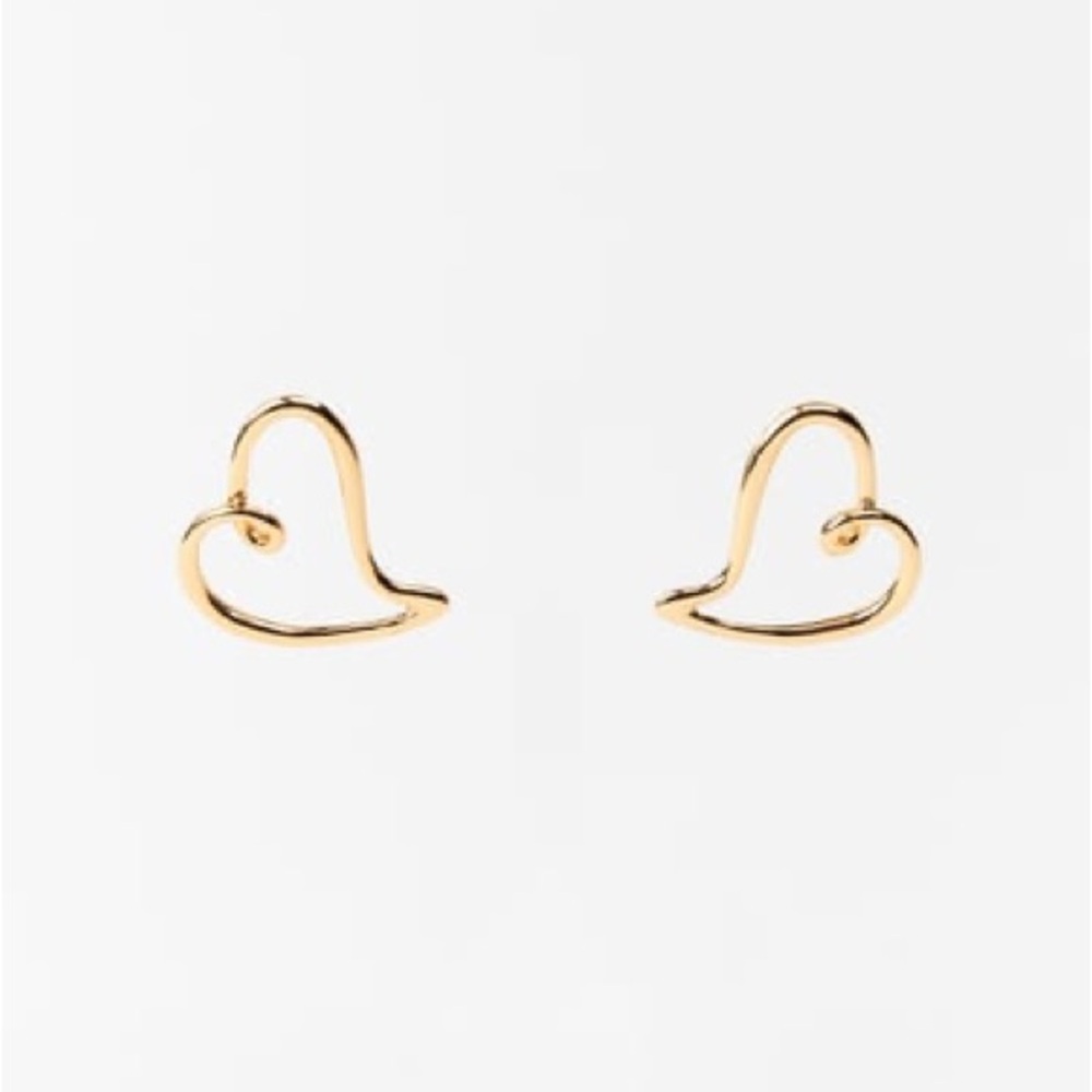 Zara Gold Heart Earrings